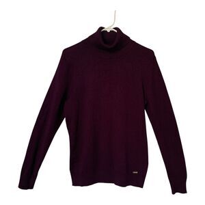 Calvin Klein Turtleneck Women's XL Purple Plum Sweater Casual Minimalist Top